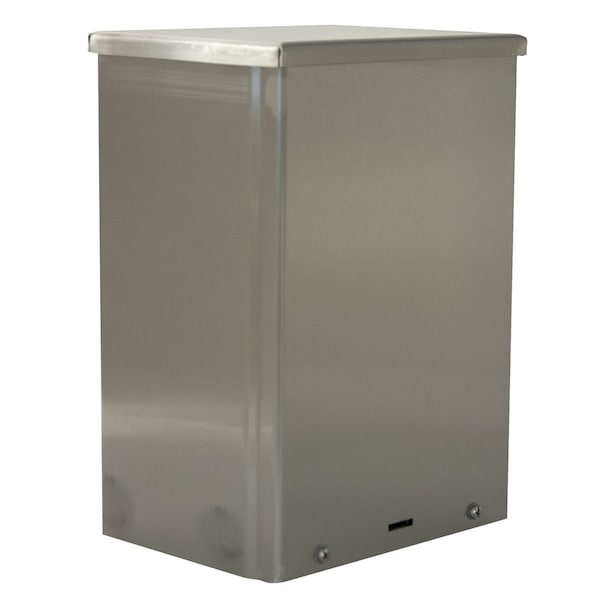 Padlockable Hasp Electrical Enclosures, 36 in H, 12 in D, 30 in W, 3RX, 304 Stainless Steel